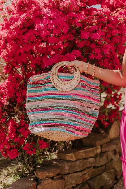 Luxury Bags With Premium Materials And Craftsmanship Parks, Picnics, And Prosecco Tote In Pink