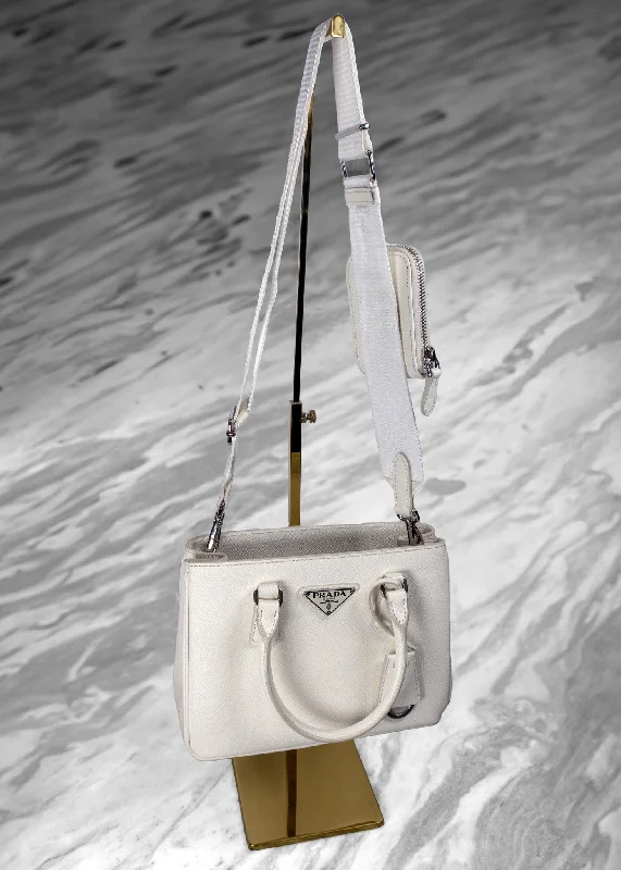 Luxurious Bags With Limited-Time Offers Prada Mini Galleria Triangle Logo-Plaque Tote Bag