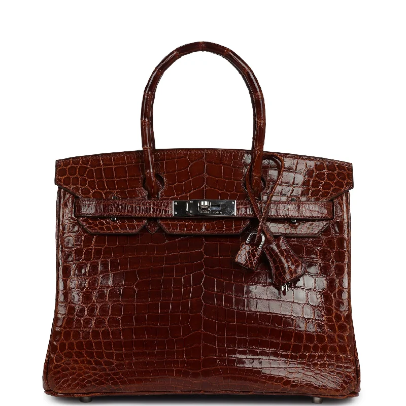 Stylish Yet Affordable Bags Pre-owned Hermes Birkin 30 Miel Shiny Niloticus Crocodile Palladium Hardware