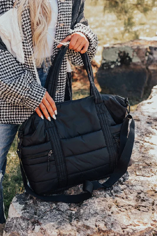 Office Professionals Sharp Witted Quilted Tote In Black
