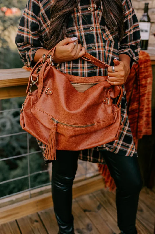 Anti-Theft And Budget-Friendly Bags Simply Grand Faux Leather Tote In Maple