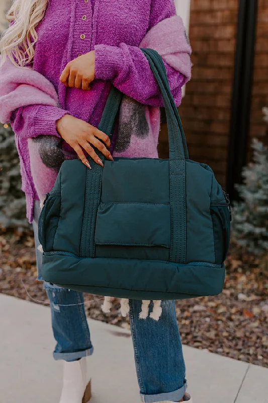 Luxury Seekers Slow Your Roll Tote In Teal