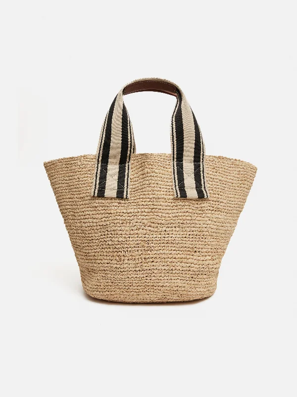 Stylish Bags For Fashion Influencers And Bloggers Soft Raffia Tote | Natural