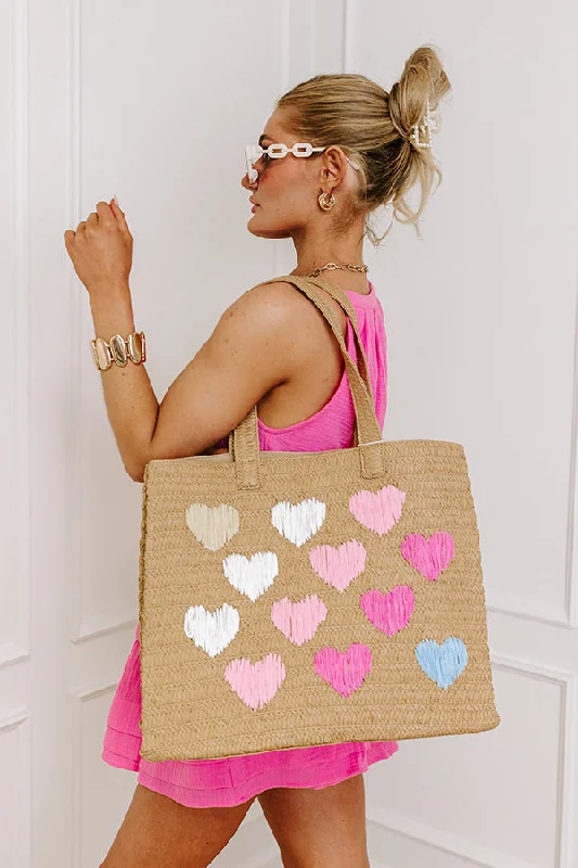Stylish Bag For Women Sweethearts Woven Tote In Tan