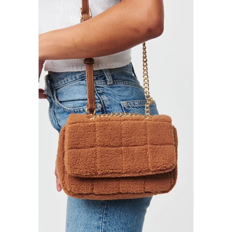 Chic And Clearance-Priced Tote Bags Teddy Sherpa Designer Bag in Caramel