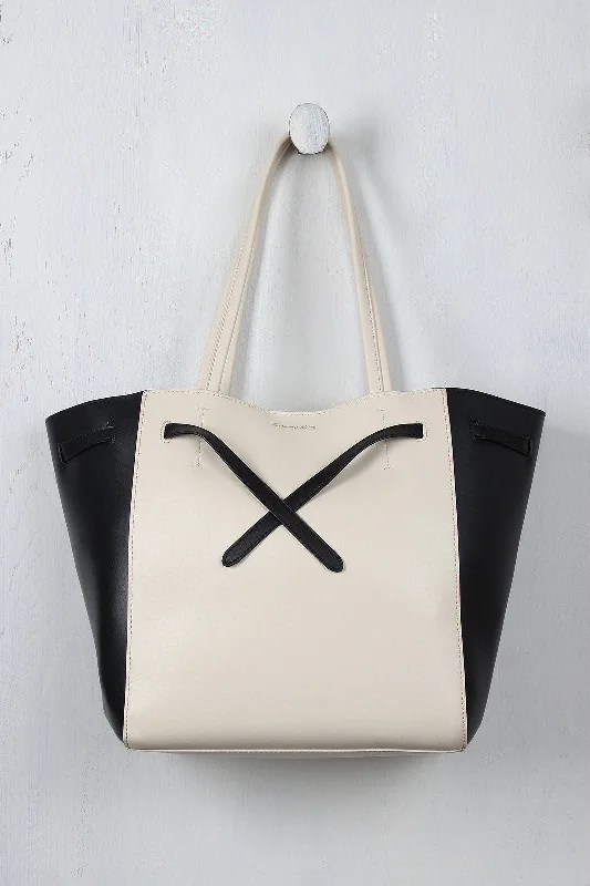 Inspired Bags For Timeless Elegance Classic Two-Tone Vegan Leather Tote