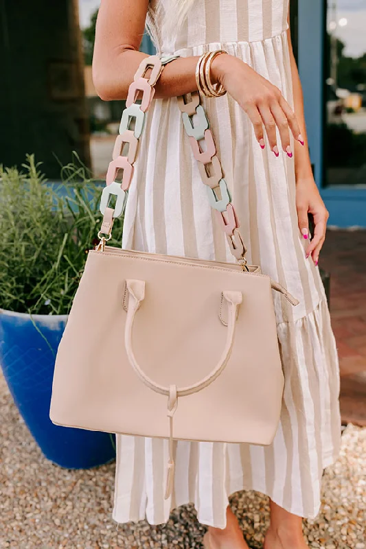 Bag For Luxury Lovers Uptown Cafe Faux Leather Tote in Iced Latte