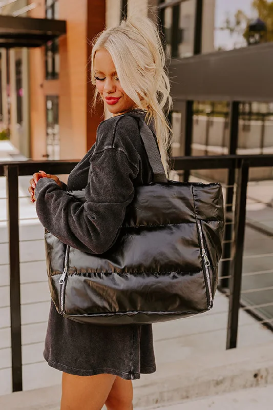 Limited Edition Bags For Collectors Weekend Getaway Puffer Tote in Black