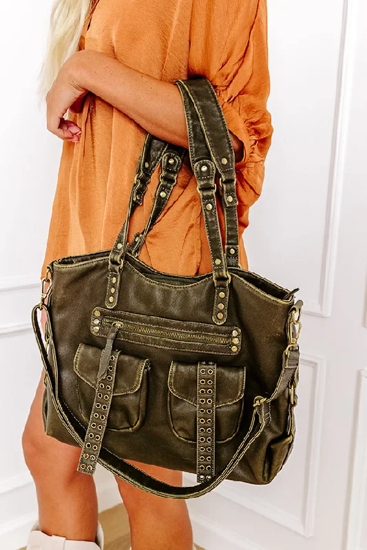 Holiday Gift Bags For Christmas Wisteria Avenue Faux Leather Tote In Martini Olive