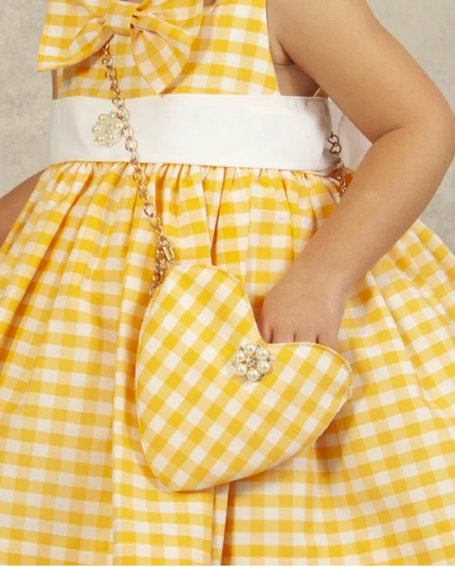 Valentine's Day Yellow Gingham Handbag