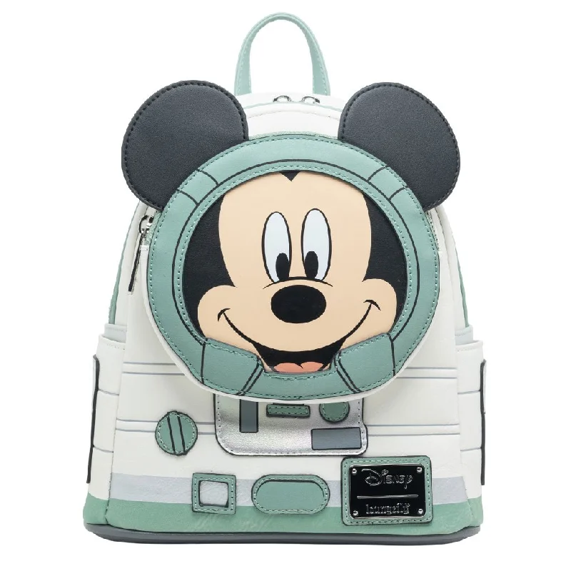Customizable Bags For Personalized Style Loungefly Disney Glow in the Dark Mickey Mouse Spaceman Cosplay Mini Backpack - 707 Street Exclusive