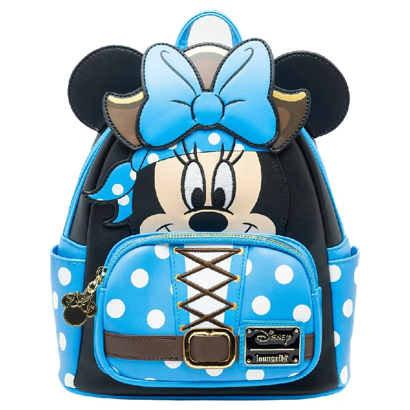 Lightweight And Functional Bags For Travel And Work Loungefly Disney Pirate Minnie Mouse Cosplay Mini Backpack - 707 Street Exclusive