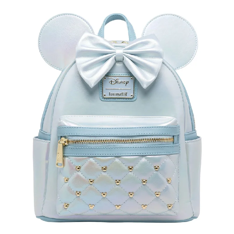 Inspired Bags For High-End Fashion Loungefly Disney The Minnie Mouse Classic Series Mini Backpack: Iridescent Sky - 707 Street Exclusive