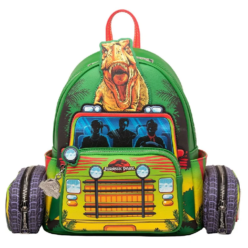 Luxury Bags For Professionals With Discounts Loungefly Jurassic Park Light Up T-Rex Escape Mini Backpack - 707 Street Exclusive