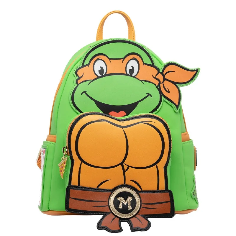 Durable And Fashionable Bags For Daily Use Loungefly Nickelodeon TMNT Michelangelo Cosplay Mini Backpack - 707 Street Exclusive