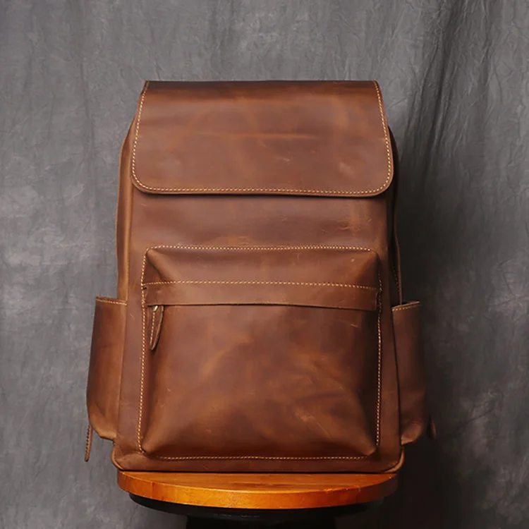 Affordable Handbags Handmade Leather Backpack Travel Backpack Men Backpack