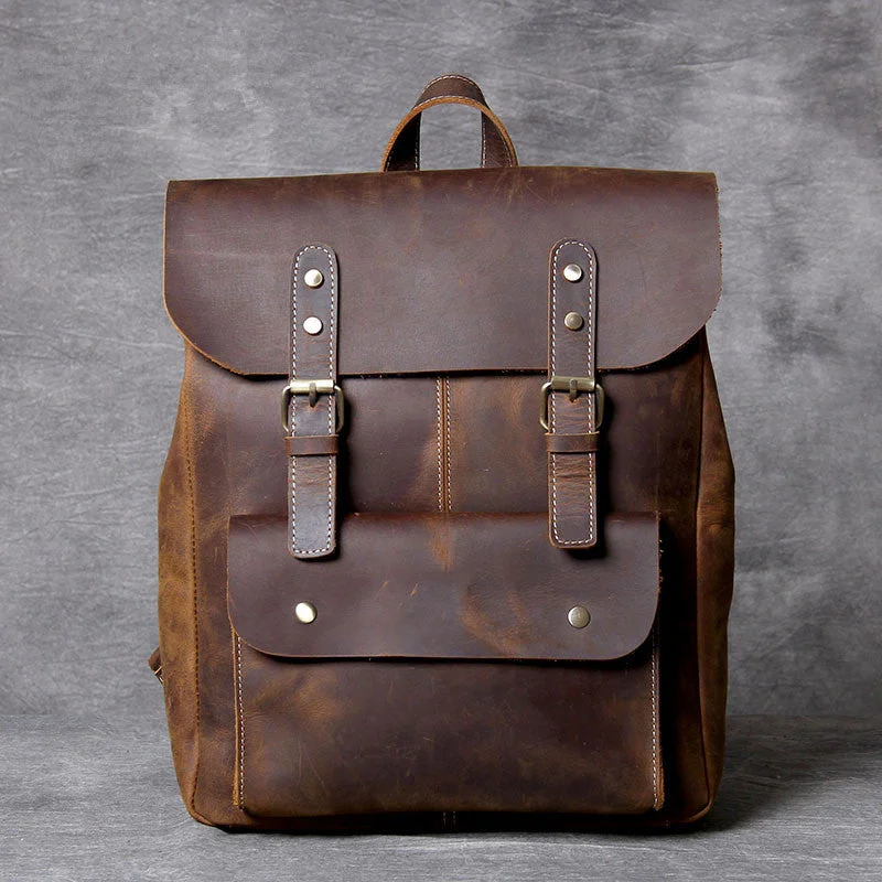 Discounted Designer Bags On Sale Vintage Handmade Leather Backpack Travel Backpack  School Rucksack