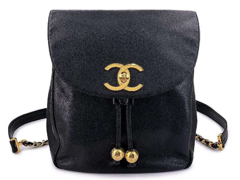 Trendy Bags For Sales Chanel Vintage Black Caviar Backpack Bag Oversized CC 24k GHW 1T7 Trendy Bags For Sales Chanel Vintage Black Caviar Backpack Bag Oversized CC 24k GHW 1T7