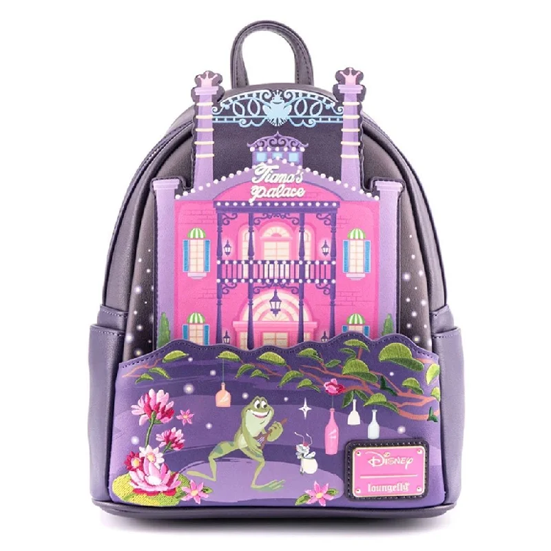 Bags For Outdoor Adventures Loungefly Disney Princess and the Frog Tiana's Palace Castle Series Mini Backpack
