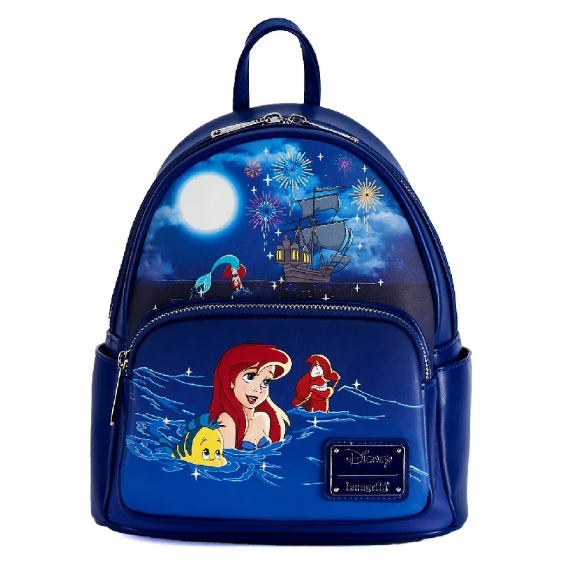 Glamorous Bags For Evening Events And Parties Loungefly Disney The Little Mermaid Ariel Fireworks Mini Backpack