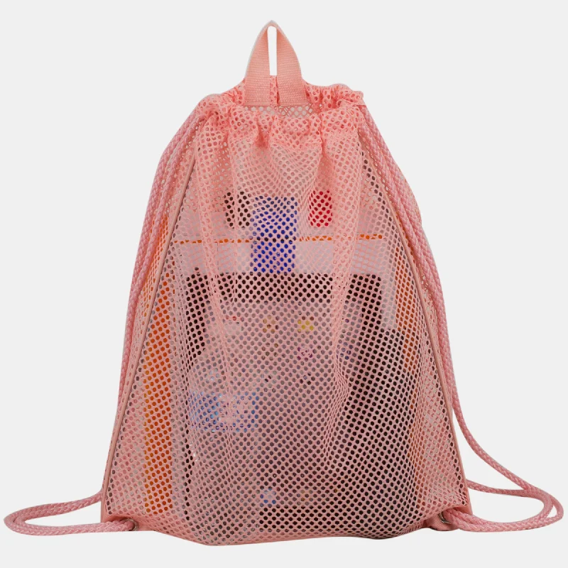 Stylish Yet Affordable Bags High-Capacity Mesh Drawstring with Cinch-able Closure