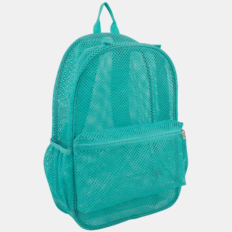 Discounted Designer Bags For Clearance Events Mesh Gym Backpack, Turquoise