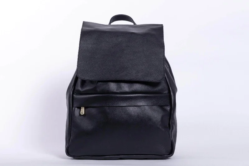 Designer Bags For Luxury Collectors Enku Leather Backpack - Black