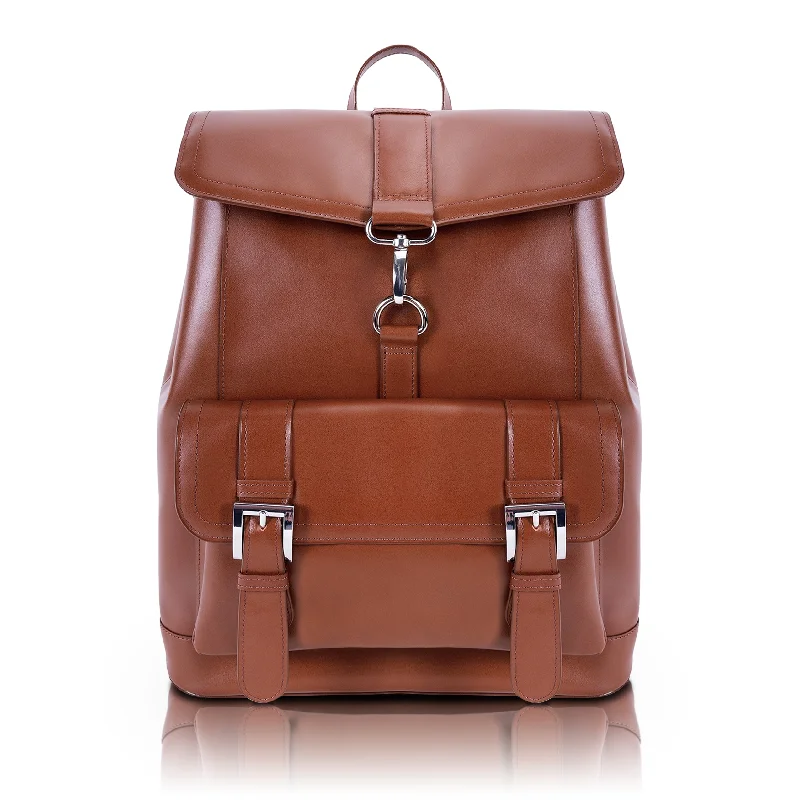 Luxury Seekers HAGEN | 15” Leather Laptop Backpack