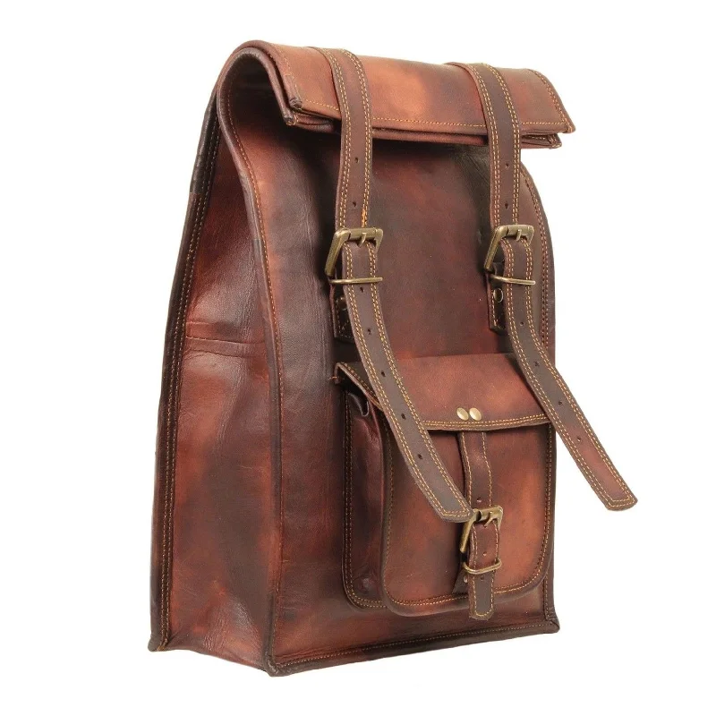 Bags For Minimalist And Functional Design Convertible Leather Laptop Roll Backpack