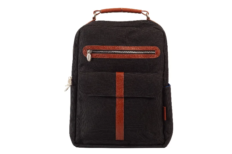 Edgy Bags For Bold And Daring Fashionistas LOGAN | 17” Nylon Two-Tone Laptop Backpack