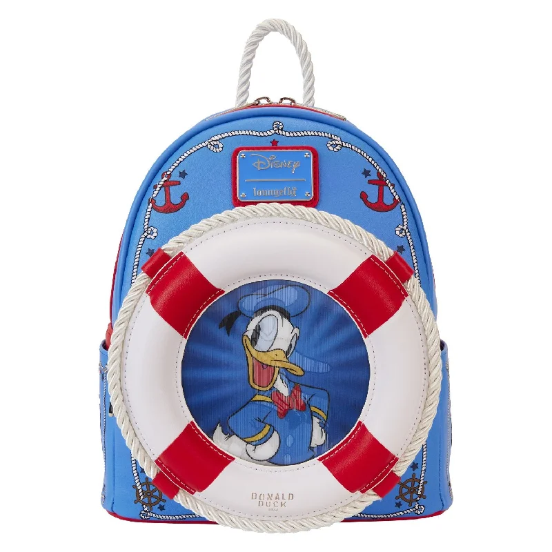 Spacious Bags With Holiday Promotions Loungefly Disney Donald Duck 90th Anniversary Mini Backpack