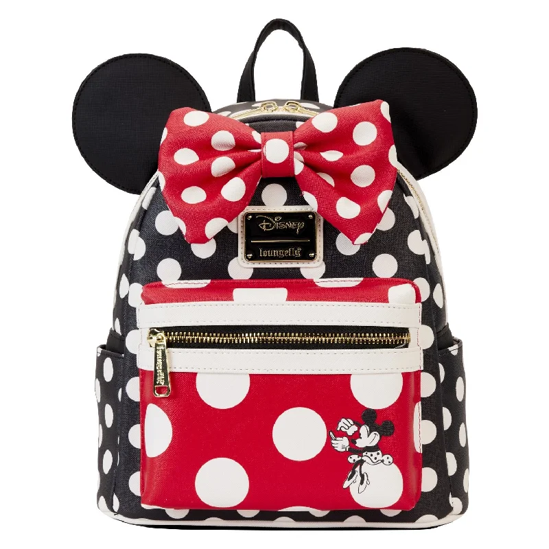 Luxury Seekers Loungefly Disney Minnie Rocks the Dots Classic Mini Backpack