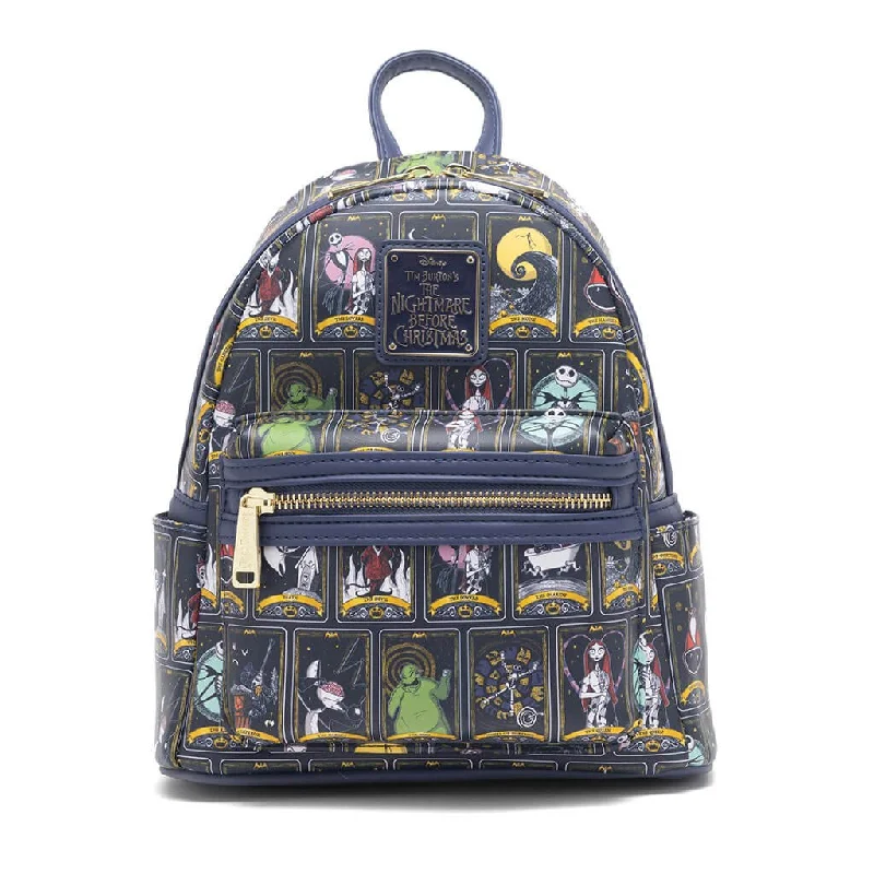 Genuine Bags On Clearance Sale Loungefly Disney Nightmare Before Christmas Allover Print Tarot Mini Backpack - 707 Street Exclusive