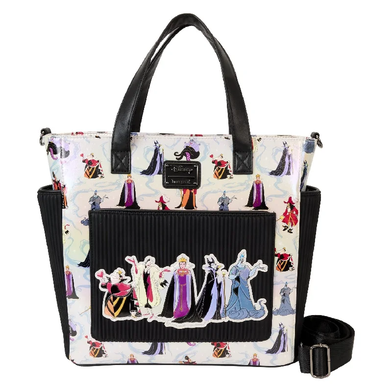 Bags For Urban And Trendy Looks Loungefly Disney Villains Iridescent Convertible Backpack and Tote Bag