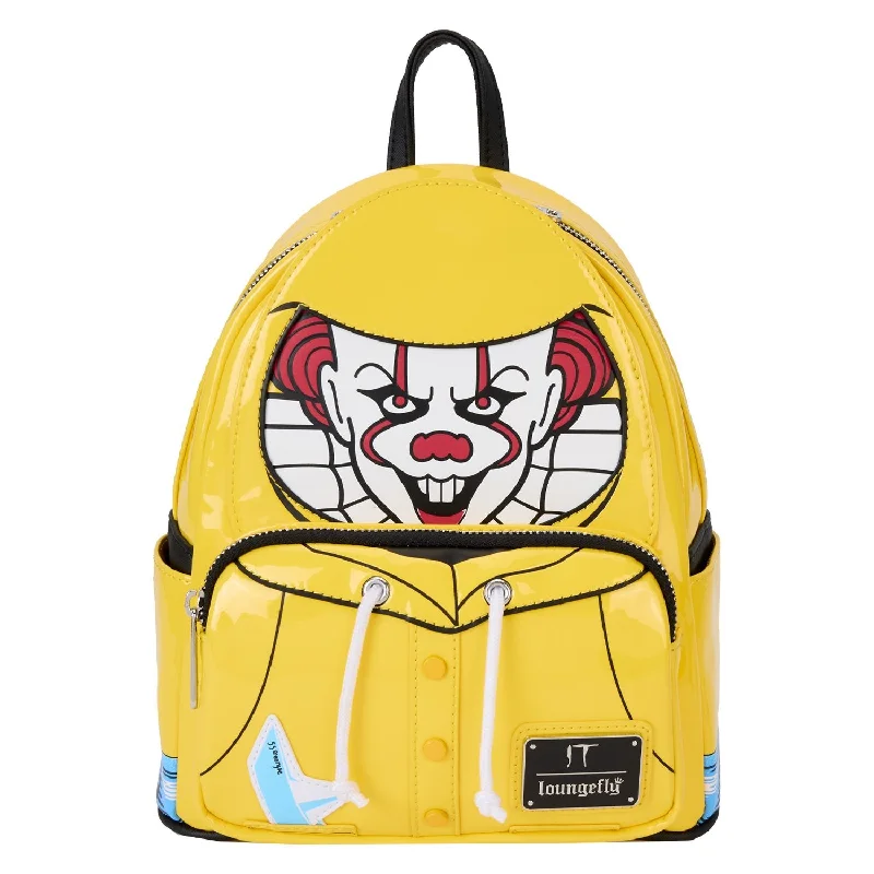 Discounted Designer Bags On Sale Loungefly Warner Brothers IT Pennywise Raincoat Cosplay Glow Mini Backpack
