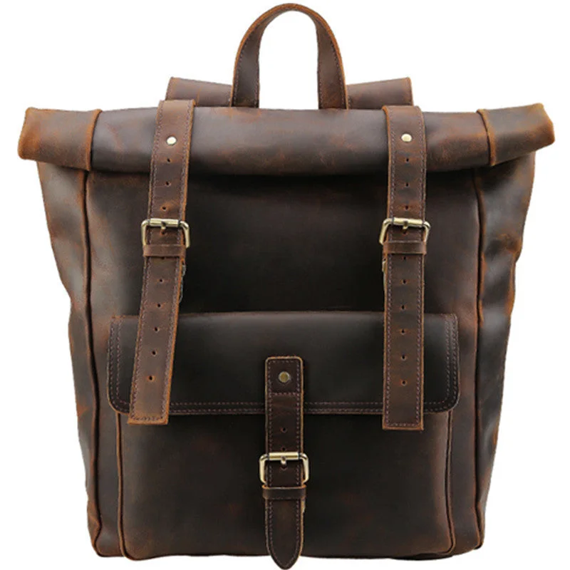 Rustic Bags For Outdoor And Nature-Inspired Looks Man Backpack Handmade Leather Backpack Travel Backpack Vintage Backpack Laptop Backpack