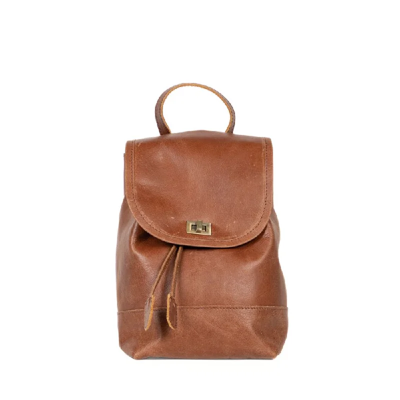 Luxurious Bags With Limited-Time Offers Mini Leather Backpack - Vintage Brown