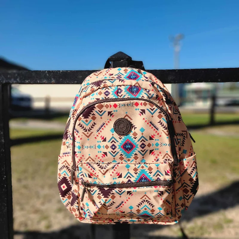 Affordable Bags Montana West Aztec Print Backpack- CREAM