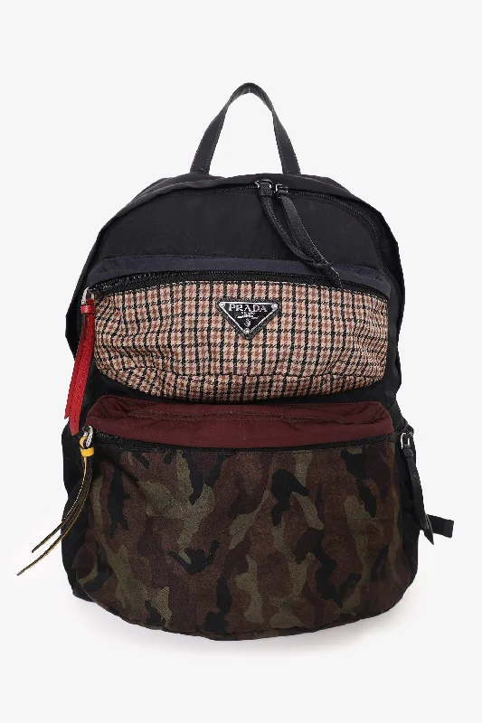 Festival Bags For Concerts And Events Prada Multiple Pattern Nylon Tessuto Backpack