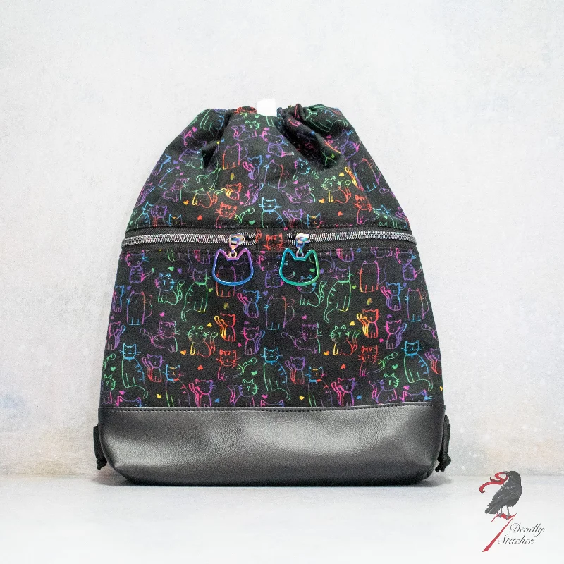 Stylish Bags With Discounts Rainbow Cats Begonia Backpack