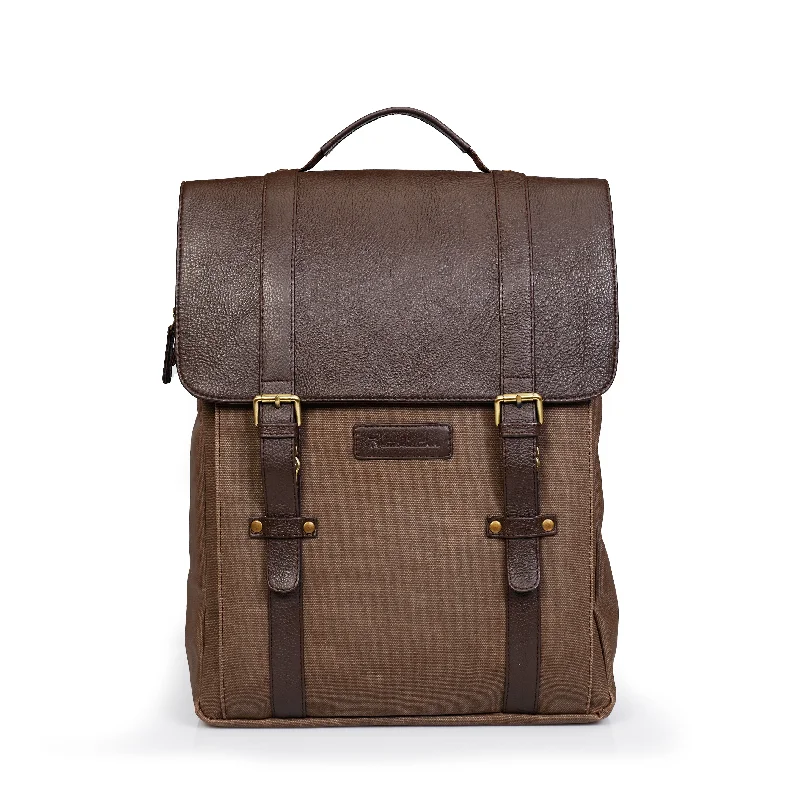 Tsa-Approved Bags For Hassle-Free Airport Security RUSTIC LEATHER BROOK CANVAS LEATHER BACKPACK