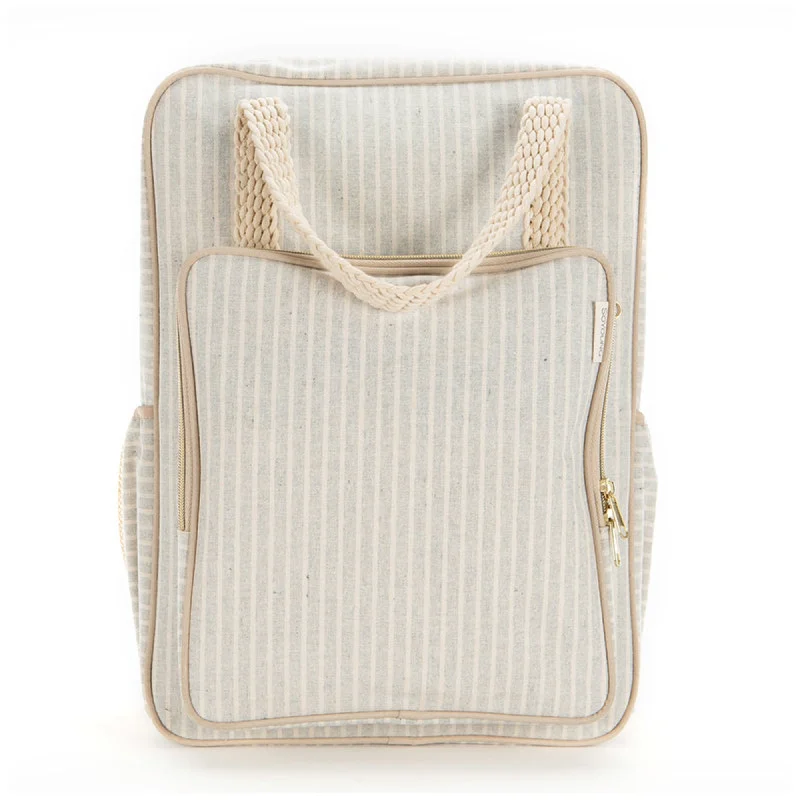 Stylish Bags For Fashion Influencers And Bloggers Sand & Stone Beach Stripe All-Day Backpack Stylish Bags For Fashion Influencers And Bloggers Sand & Stone Beach Stripe All-Day Backpack