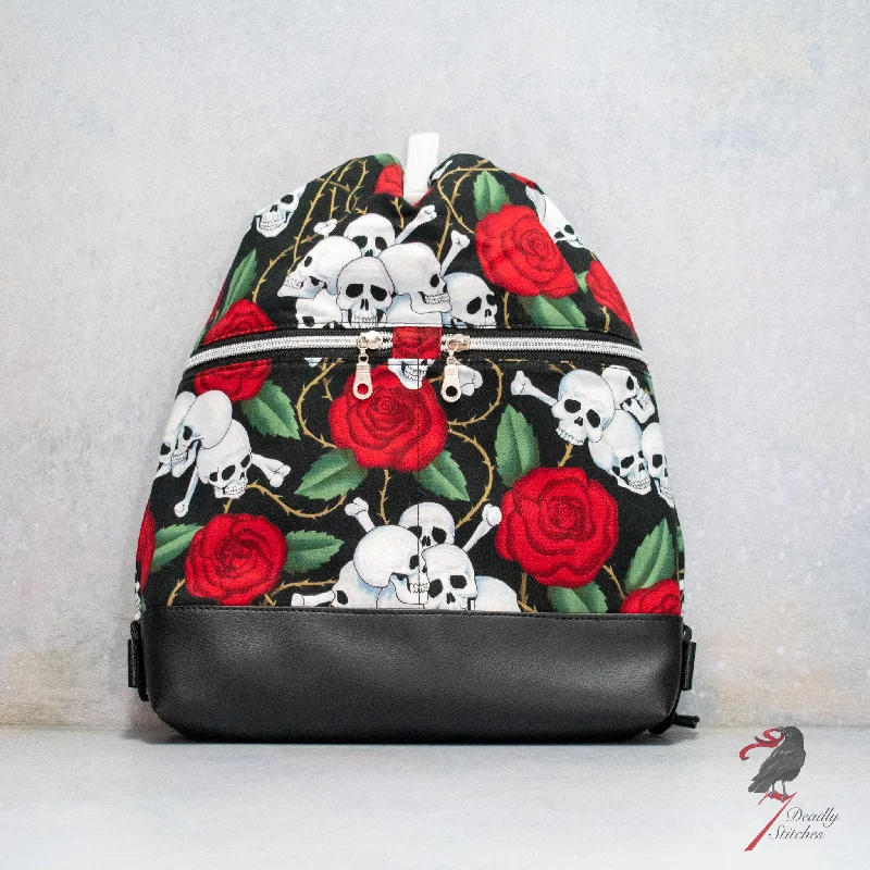 Romantic Valentine's Day Bags With Promotions Skulls and Roses Begonia Backpack