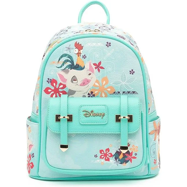 Inspired Bags For Affordable Luxury WondaPop Disney Moana's Pua and Hei Hei 11" Vegan Leather Mini Backpack