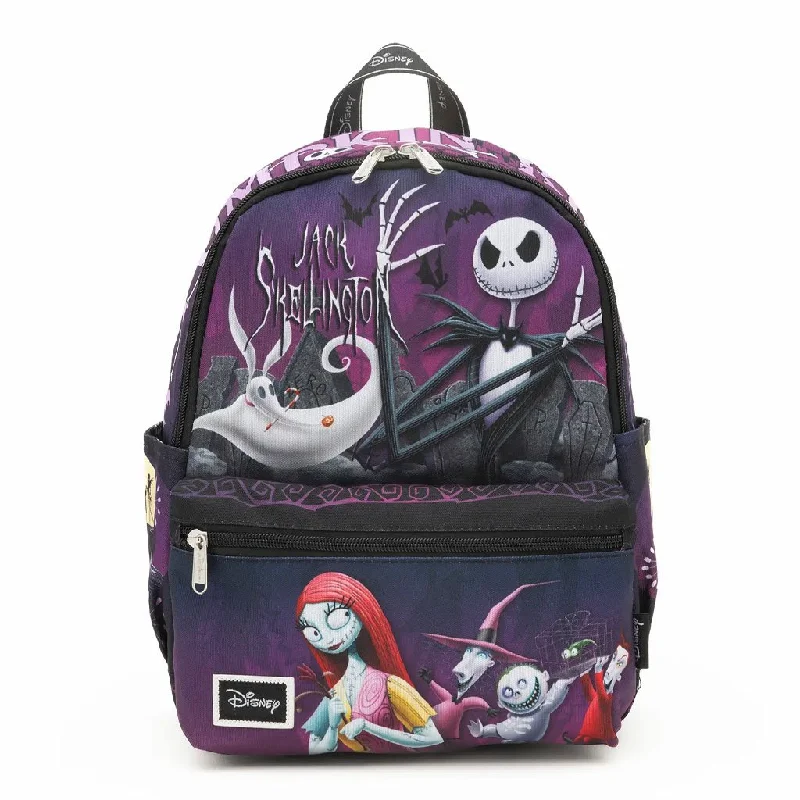 Limited-Time Offers On Trendy And Stylish Bags WondaPop Disney Nightmare Before Christmas Halloween Town Gang 13" Nylon Mini Backpack