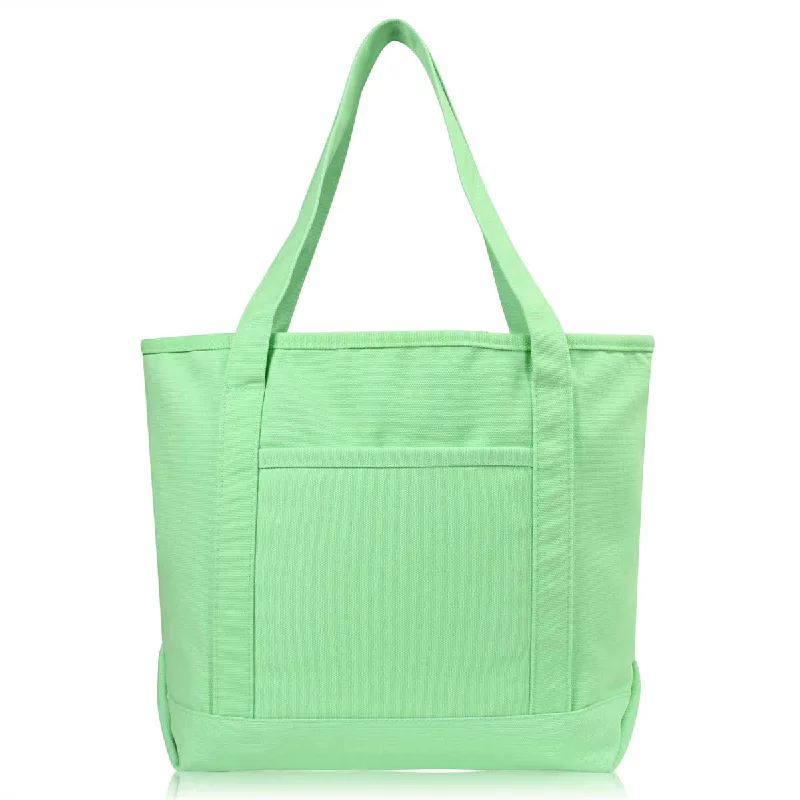 Genuine Bags On Clearance Sale Dalix  20" Solid Color Soft Canvas Tote Bag