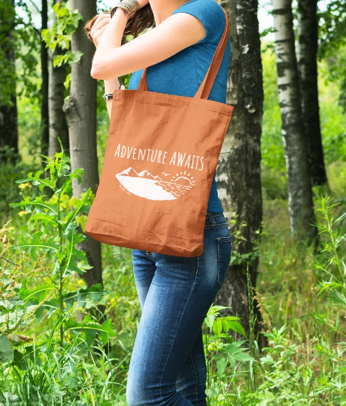 Uxury Designer Handbag Brands Adventure Awaits Organic Cotton Tote Bag