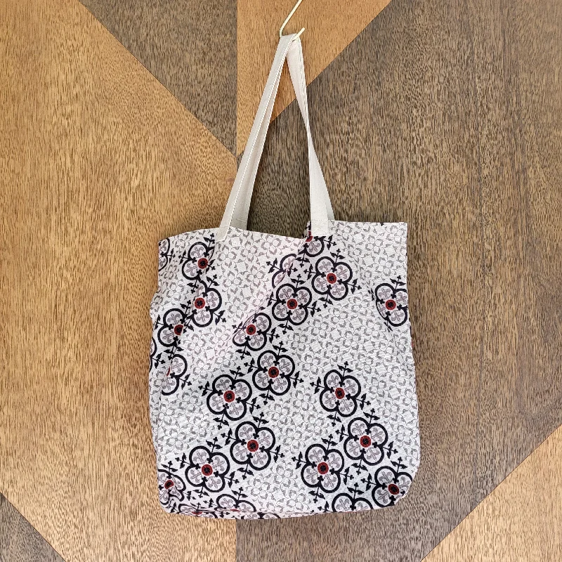 Vintage Bags For Retro And Classic Fashion Lovers Brown Tile Printed Tote Bag