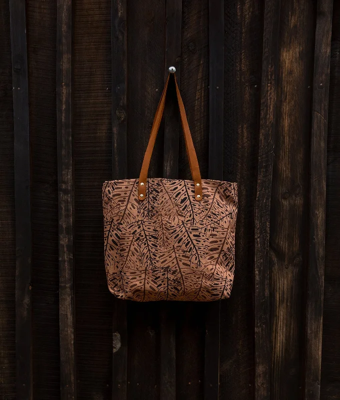 Tan Canvas Brown Black Matawi Print