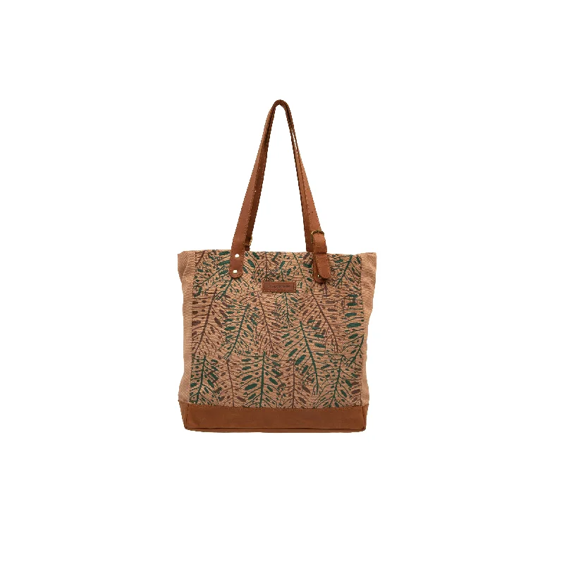 Tan Canvas Brown Green Matawi Print